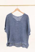 Fringe Blouse: Navy