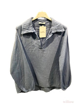 Cotton Gauze French collar blouse: Pink