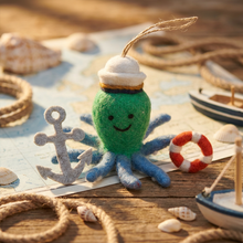 Handmade Felt Captain Odin the Octopus Sealife Decoration
