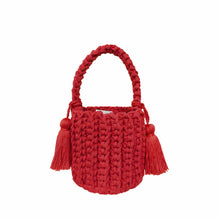 Amalfi Bucket Bag Mini With Tassels: Pink / Short strap (4")