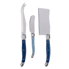 Blue Charcuterie Knives - Set of 3: Stainless Steel / 10.25" L x 5.25" W x .75" D