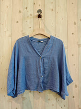 Ref-11870 SHORT LINEN BLOUSE 100%: CAMEL