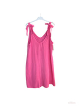 Short dress with adjustable cotton gauze straps One Size
