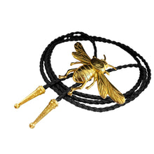 Gold Bumblebee Bolo Tie: Grey