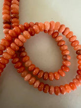 Lilly Gemstone Bead Necklace multi-color 8mm opals jade : Orange