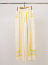 Printed satin wide-leg pants KD9099VS-7: Blue J