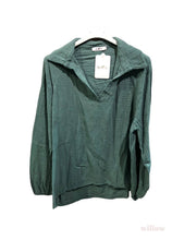 Cotton Gauze French collar blouse: Sky Blue