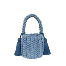 Amalfi Bucket Bag Mini With Tassels: Sand / Short strap (4")
