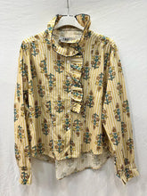 Bohemian Printed Shirt Jean Blue One Size