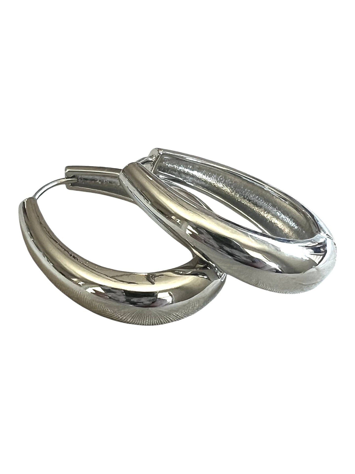 Justine hoop silver tone