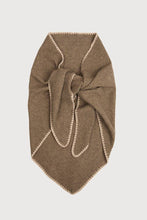 Knitted Triangle Shawl: Coffee