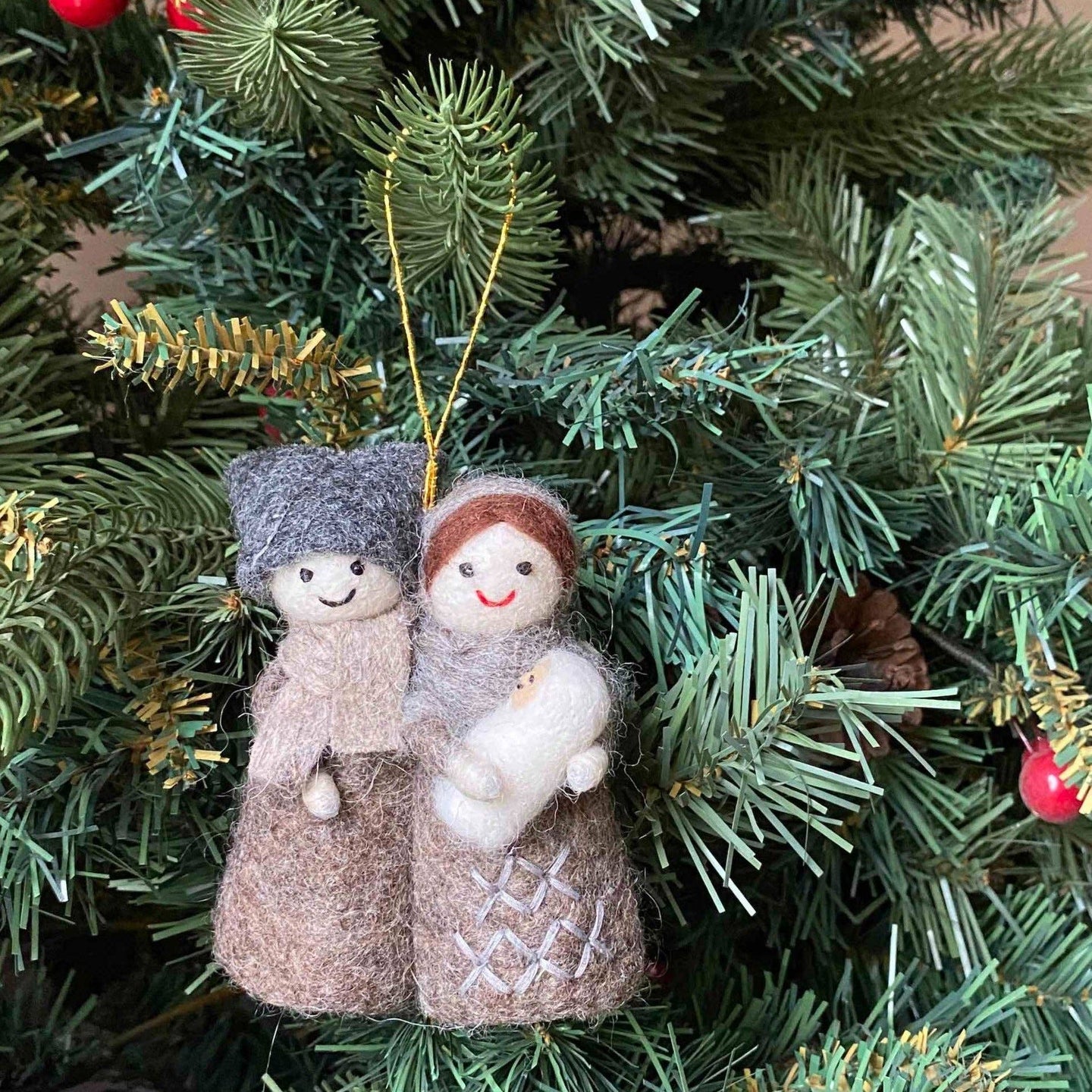 The Nativity Scene Ornament: Gray