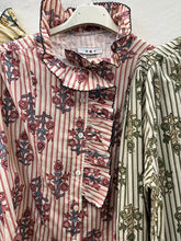 Bohemian Printed Shirt Jean Blue One Size