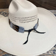 Western Feather Grey Hat Band