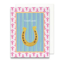 Good Luck Horseshoe Iron-On Patch Greeting Card
