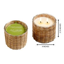 Cut Grass 2 Wick Handwoven Candle 12oz. Ctn.6
