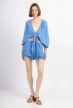 Cotton gauze tie bolero @18625_BoleroNoeud: Black