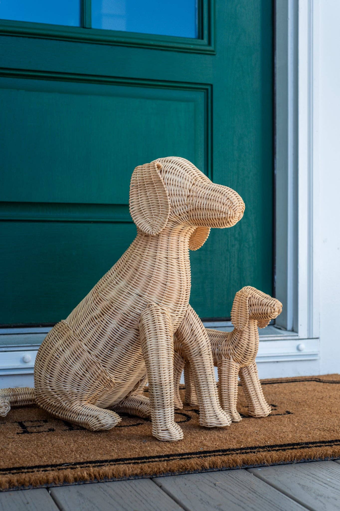 Large Potcake Rattan Dog