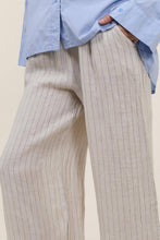 WIDE STRIPED PANTS : Sky Blue / One size