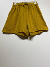 LINEN SHORTS : CHOCO