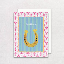 Good Luck Horseshoe Iron-On Patch Greeting Card