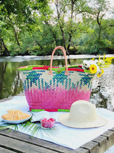 Coloful Straw Basket - XL