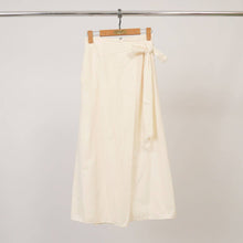 Cotton tie-wrap skirt MF56212: ECRU