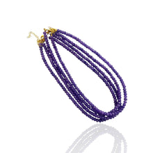 Faceted Bead Necklace: Sky blue
