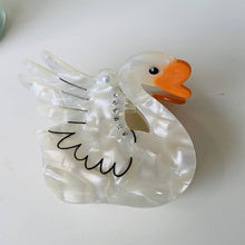 FASHIONABLE WHITE SWAN ACETIC ACID HAIR CLIP_CWAHA0549: TYPE6 / (OS) 2
