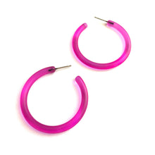 XL Jelly Hoop Earrings - 2 inch: Denim