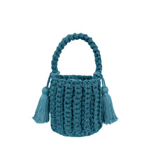 Amalfi Bucket Bag Mini With Tassels: Red / Short strap (4")