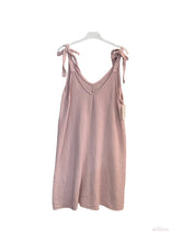 Short dress with adjustable cotton gauze straps One Size