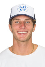 Gone Fishin Trucker Hat in Navy Split: Navy