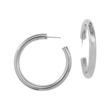 LUGANO HOOP EARRINGS: Silver