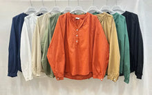 Tunisian Collar Cotton Blouse, @84601_BsColTunisien: White