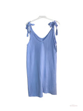 Short dress with adjustable cotton gauze straps One Size