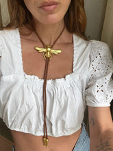 Gold Bumblebee Bolo Tie: Grey