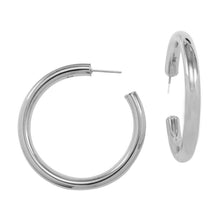 TOKYO HOOP EARRINGS: Silver - Rhodium