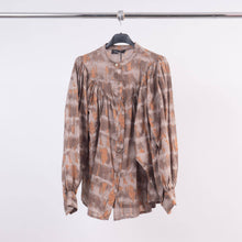 Cotton puff sleeve shirt TD65921-2: Camel One Size