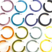 XL Jelly Hoop Earrings - 2 inch: Amethyst