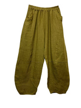 8048 LINEN TROUSERS WITH STRUCTURED PANELS: ANTHRACITE