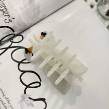 FASHIONABLE WHITE SWAN ACETIC ACID HAIR CLIP_CWAHA0549: TYPE6 / (OS) 2