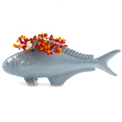 Carp Ceramic Flower Vase: Dusk