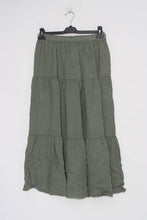Linen Tier Skirt : Tobacco