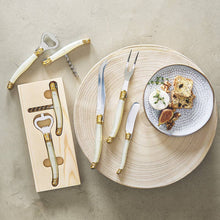 Corkscrew Set in Wood Tray: Wood Tray: 9.5" L x 4" W x .6" D ,  Bottle Opener: 6.25" L ,  Corksrew: 4.5" L
