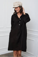 Short Linen Dresse One Size Taupe
