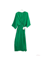 Empire cotton gauze double-breasted long dress #5142A: Camel