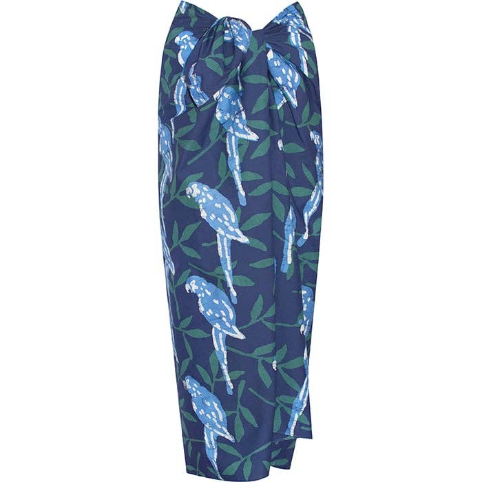 Sarong: Parrots - Spruce-Organic