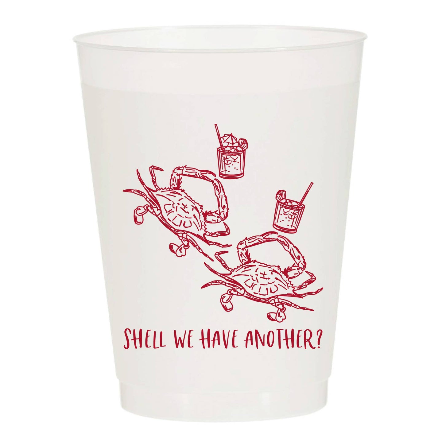 Sip Hip Hooray - Shell We Have Another Crab Seafood Boil Coast Set of 10 Cups