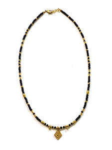Boho Gal Jewelry - Single Beaded Necklace - Black